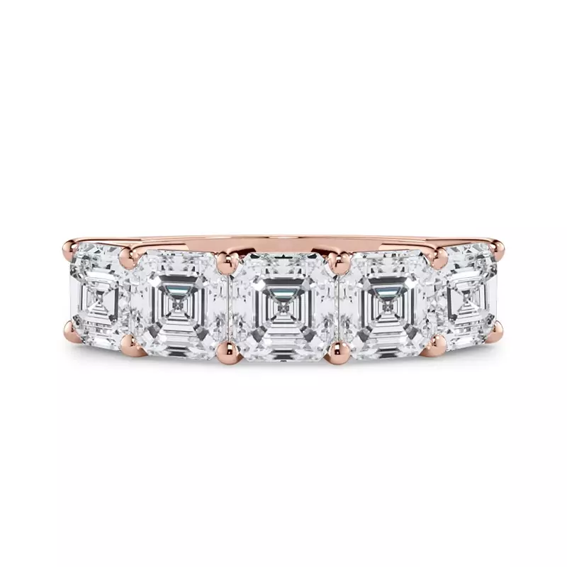 Asscher Cut Lab Diamond 5 Stone Ring (3.50 ct. tw.)