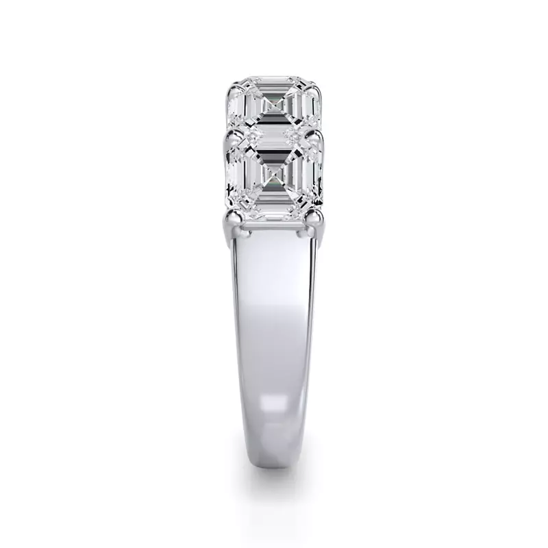 18K White Gold Asscher Cut Lab Diamond 5 Stone Ring (3.50 ct. tw.)