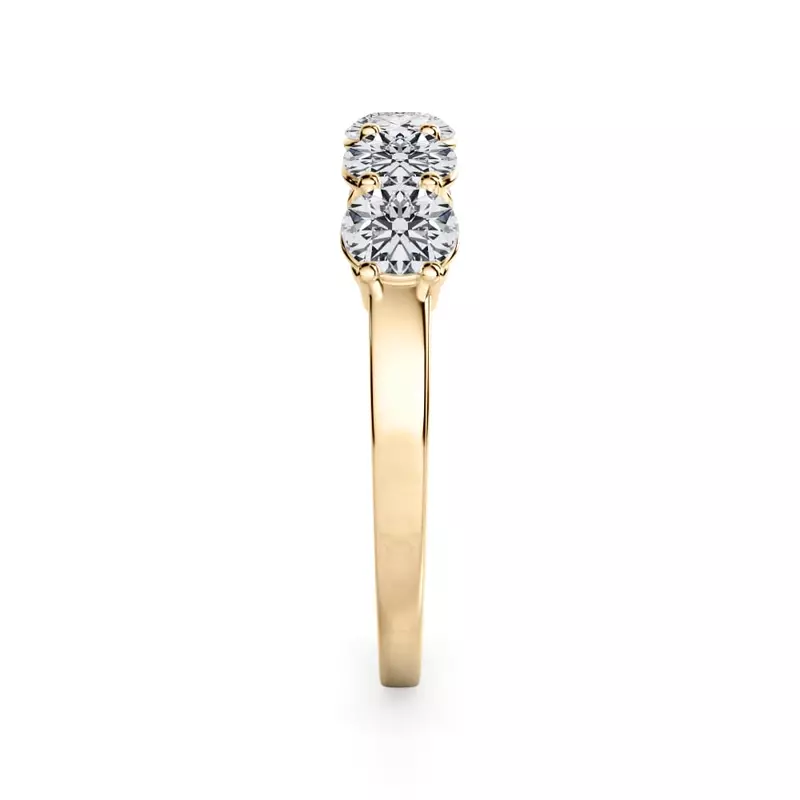 14K Yellow Gold Classic Five-Stone Round Lab Diamond Band (1.00ct. tw.)