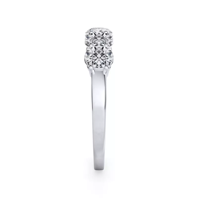 Platinum Classic Five-Stone Round Lab Diamond Band (1.00ct. tw.)