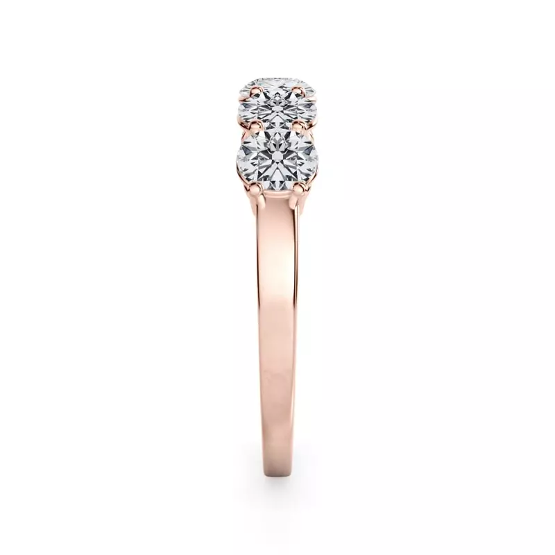 18K Rose Gold Classic Five-Stone Round Diamond Band (1.00ct. tw.)