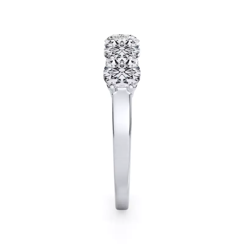 Platinum Classic Five-Stone Round Lab Diamond Band (1.25ct. tw.)