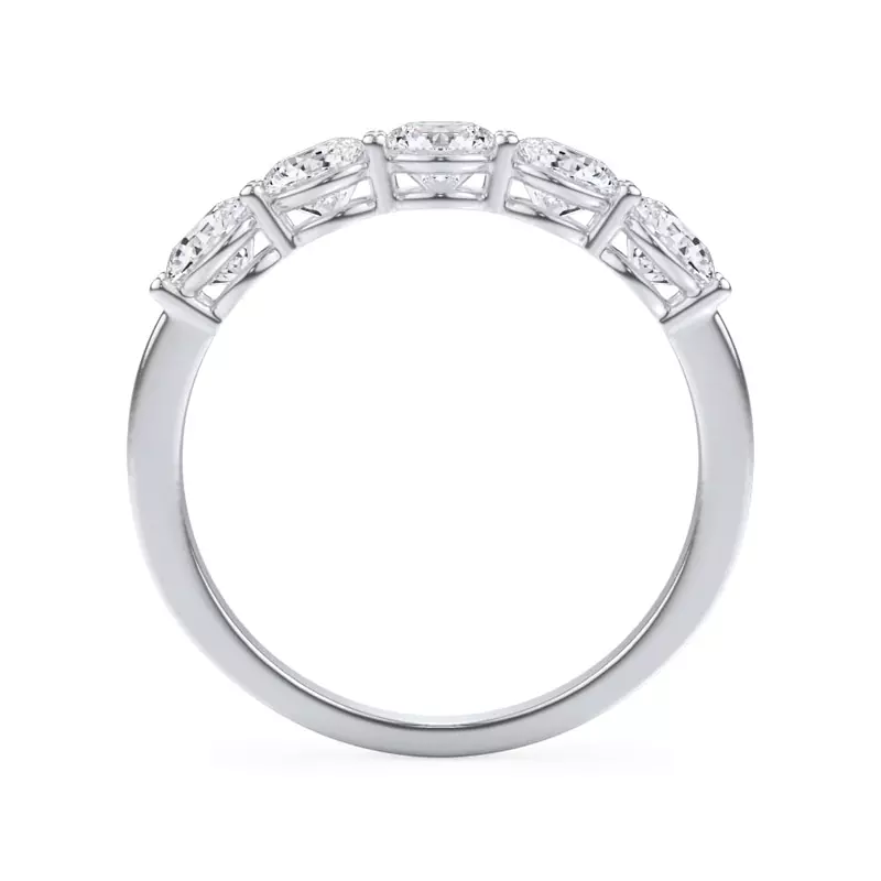 14K White Gold Classic Five-Stone Round Diamond Band (1.25ct. tw.)