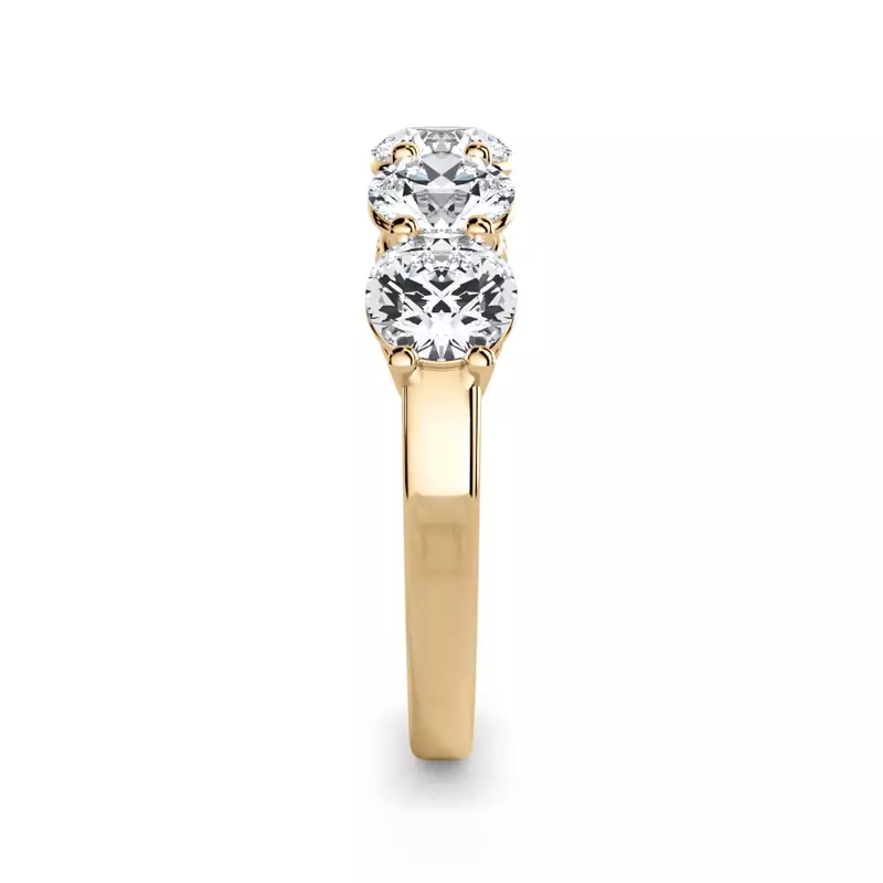 14K Yellow Gold Classic Five-Stone Round Lab Diamond Band (2.00ct. tw.)