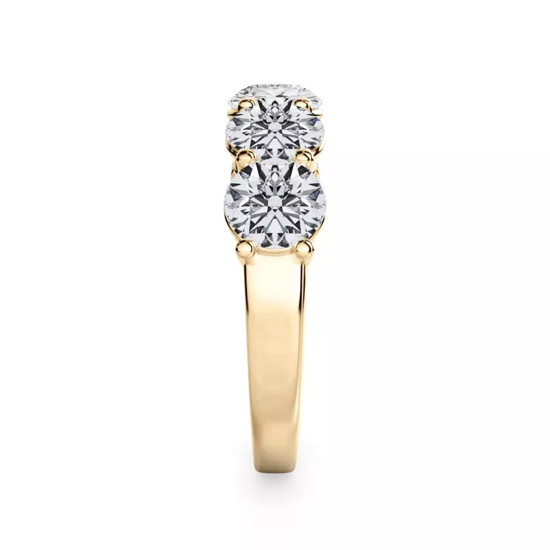 14K Yellow Gold Classic Five-Stone Round Lab Diamond Band (2.50ct. tw.)