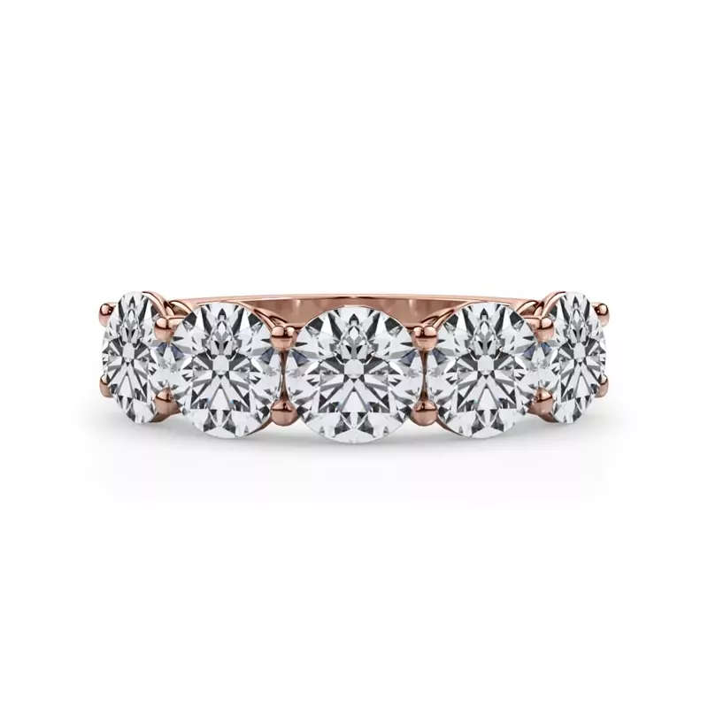 Classic Five-Stone Round Lab Diamond Band (3.50ct. tw.)