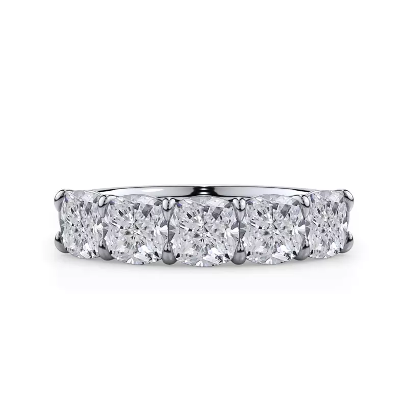 Platinum Cushion Cut Lab Diamond 5 Stone Ring (2.50 ct. tw.)