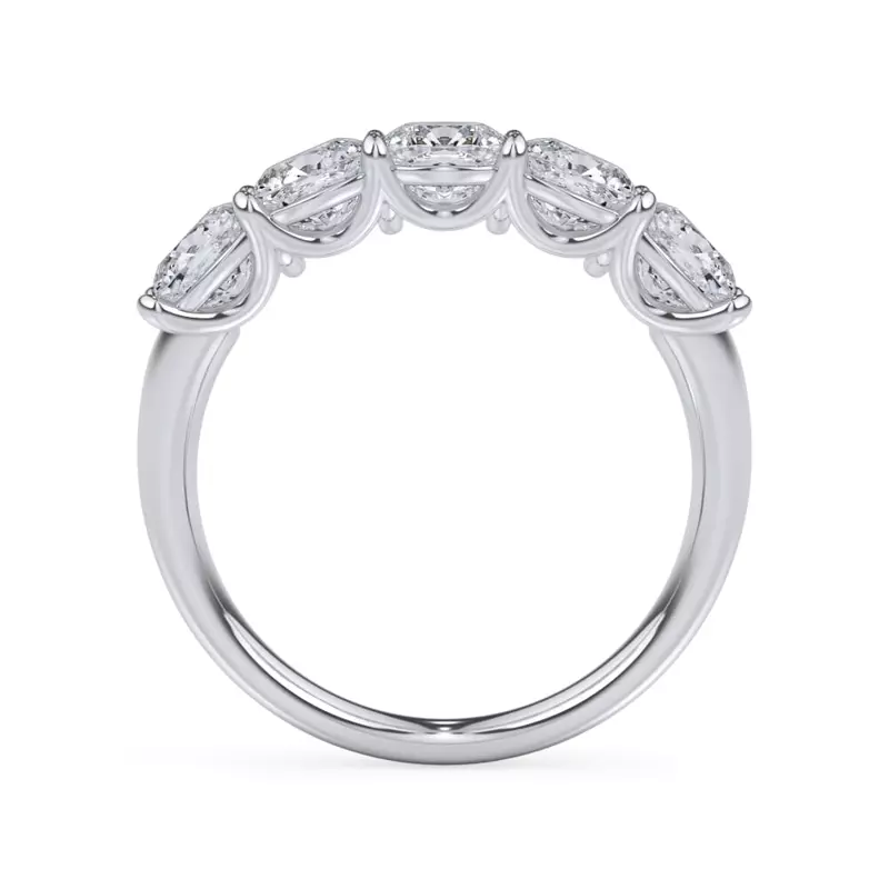 Platinum Cushion Cut Lab Diamond 5 Stone Ring (2.50 ct. tw.)