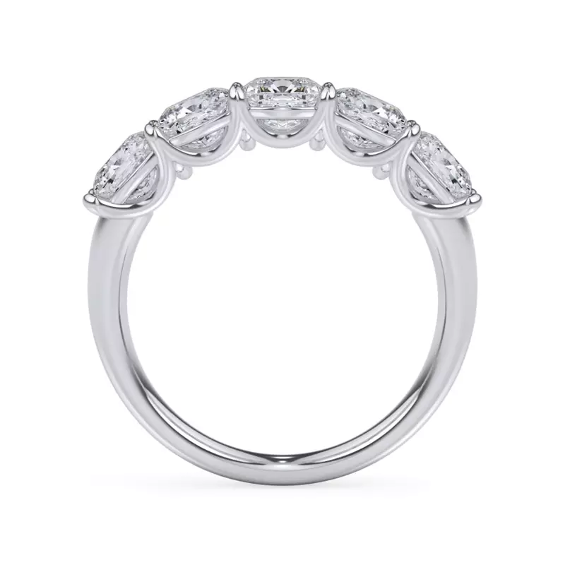 Platinum Cushion Cut Lab Diamond 5 Stone Ring (3.00 ct. tw.)