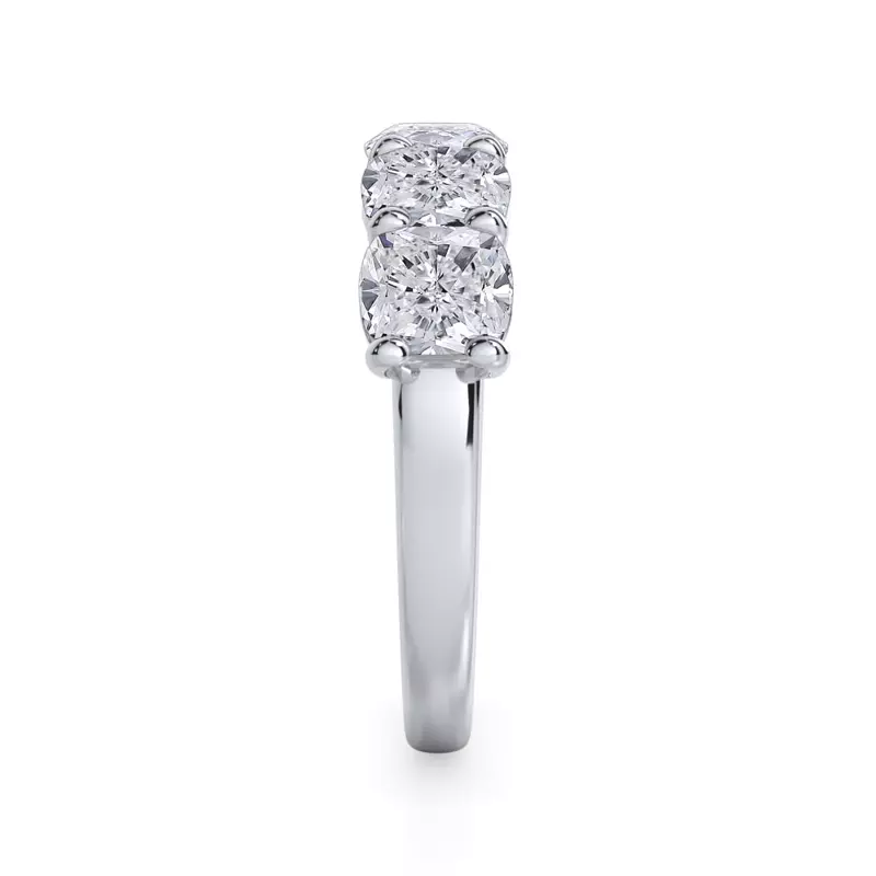 Platinum Cushion Cut Diamond 5 Stone Ring (3.50 ct. tw.)