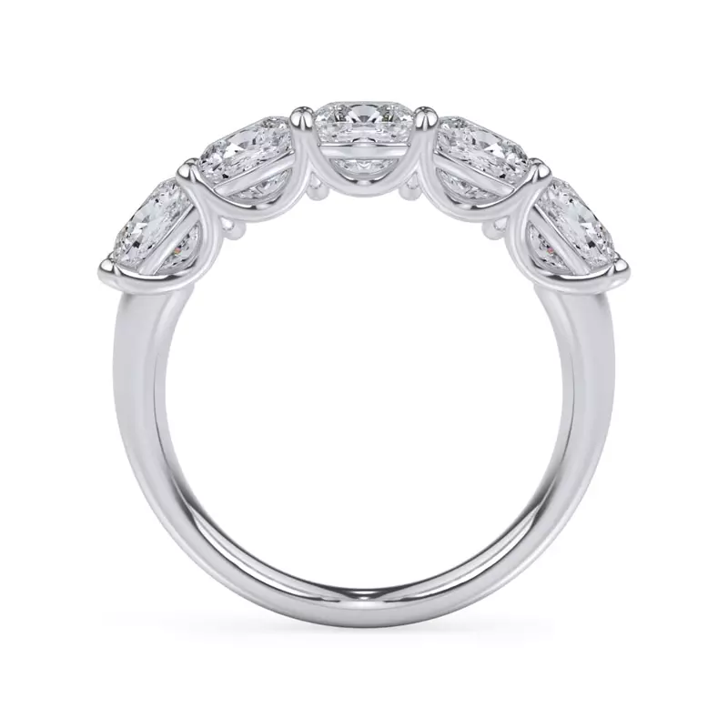 Platinum Cushion Cut Diamond 5 Stone Ring (3.50 ct. tw.)
