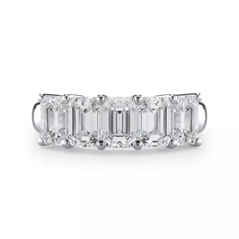 Platinum Emerald Cut Lab Diamond 5 Stone Ring (2.50 ct. tw.)