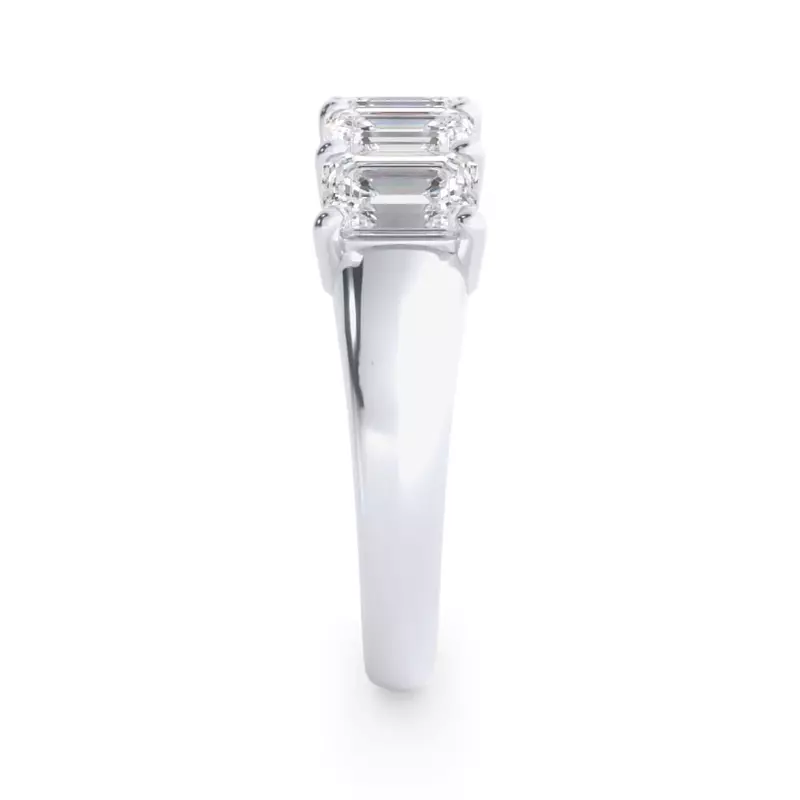 Platinum Emerald Cut Lab Diamond 5 Stone Ring (2.50 ct. tw.)