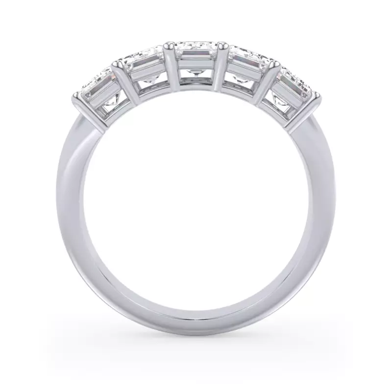 Platinum Emerald Cut Lab Diamond 5 Stone Ring (2.50 ct. tw.)