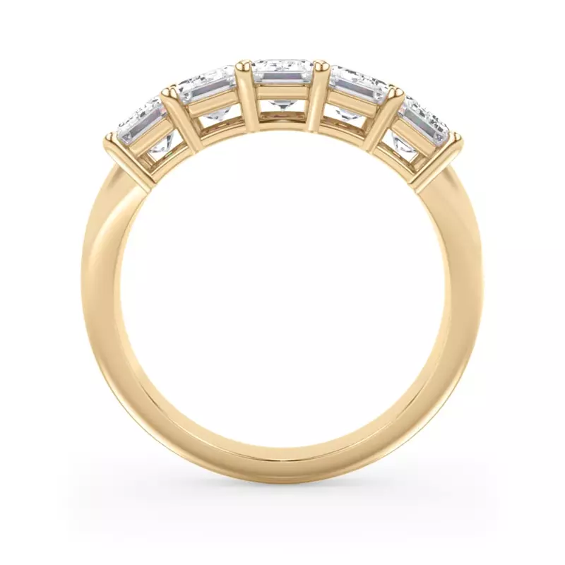 14K Yellow Gold Emerald Cut Diamond 5 Stone Ring (2.50 ct. tw.)