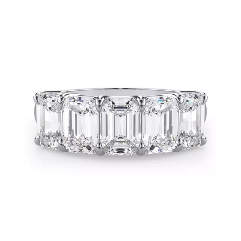 Platinum Emerald Cut Diamond 5 Stone Ring (3.50 ct. tw.)