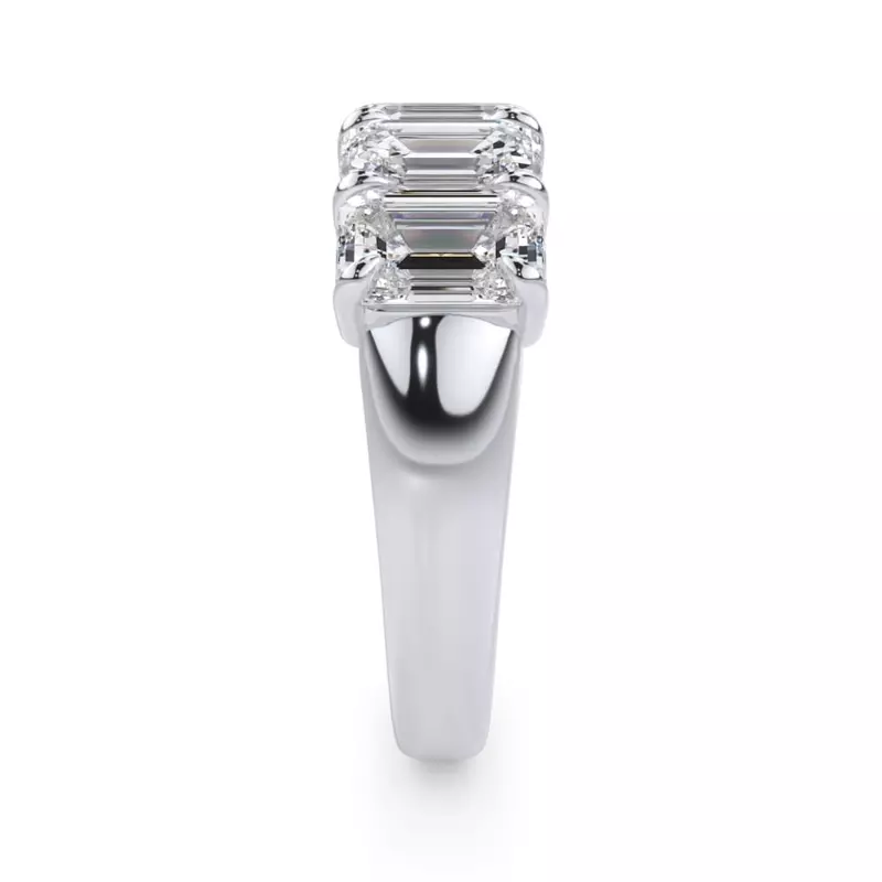 Platinum Emerald Cut Diamond 5 Stone Ring (3.50 ct. tw.)