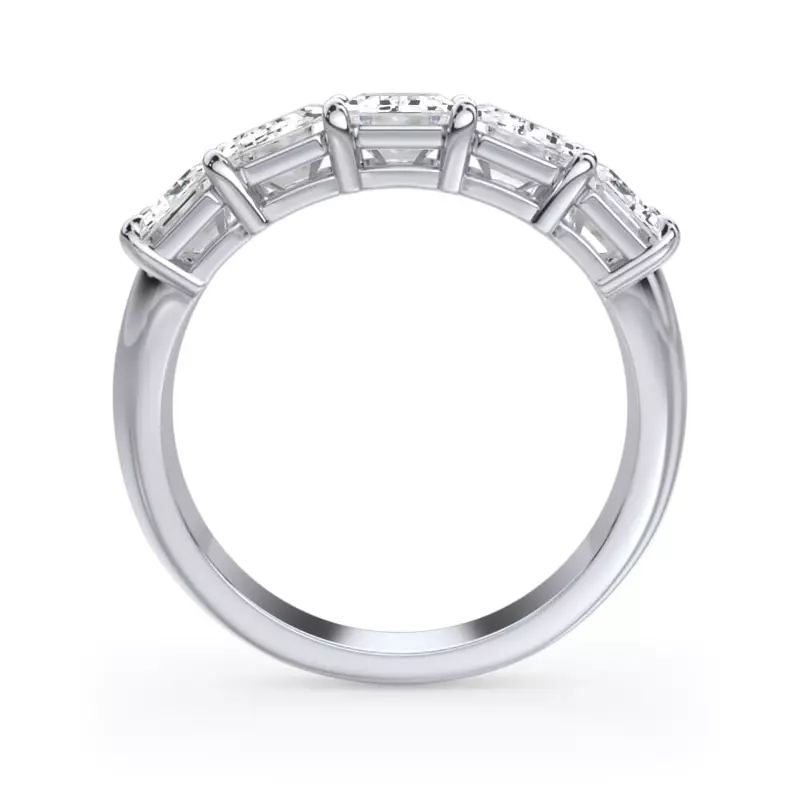 Platinum Emerald Cut Diamond 5 Stone Ring (3.50 ct. tw.)