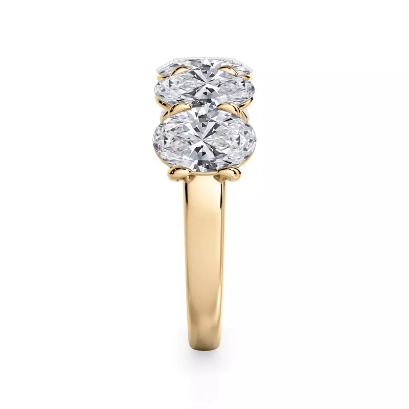 14K Yellow Gold Oval Cut Diamond 5 Stone Ring (3.50 ct. tw.)