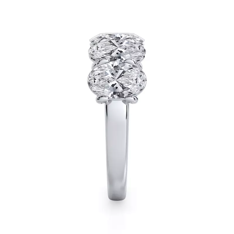 Platinum Oval Cut Diamond 5 Stone Ring (3.50 ct. tw.)