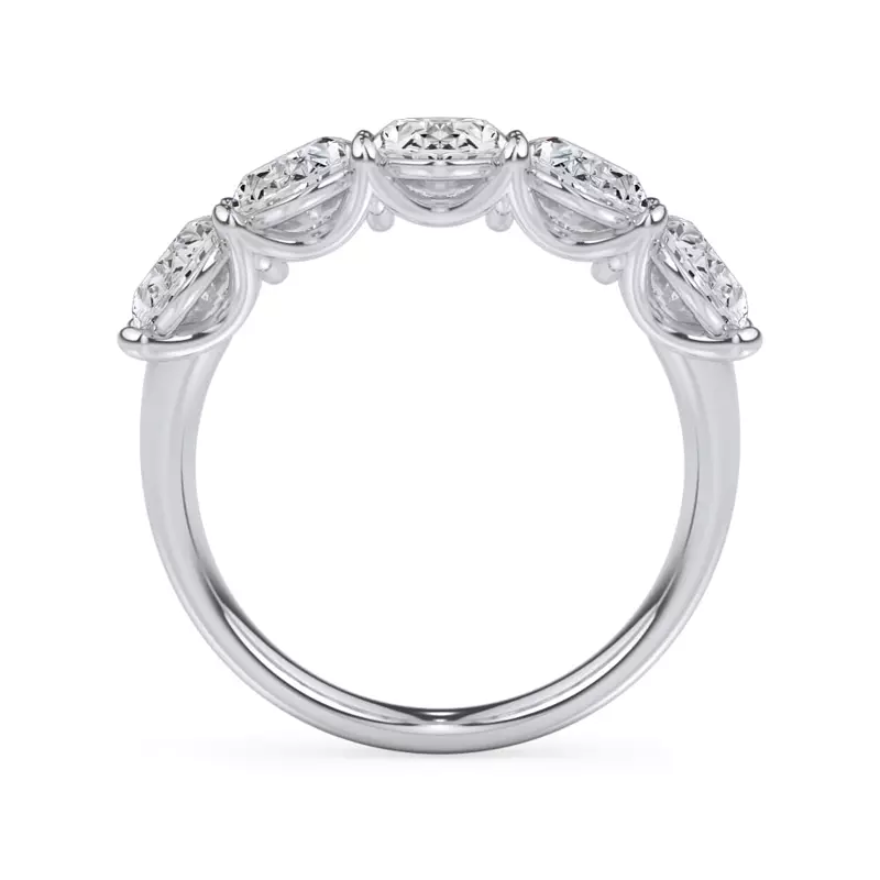 Platinum Oval Cut Diamond 5 Stone Ring (3.50 ct. tw.)
