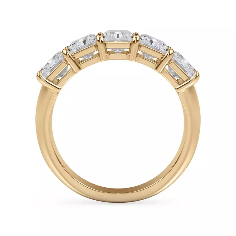 14K Yellow Gold Radiant Cut Diamond 5 Stone Ring (3.50 ct. tw.)