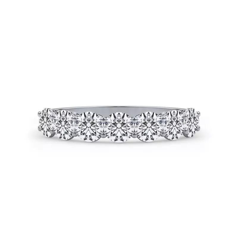 Platinum Classic Seven-Stone Round Lab Diamond Band (1.00ct. tw.)