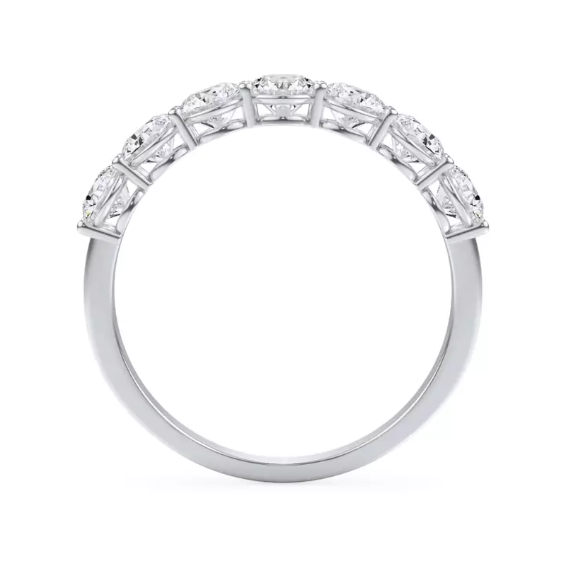 Platinum Classic Seven-Stone Round Lab Diamond Band (1.00ct. tw.)