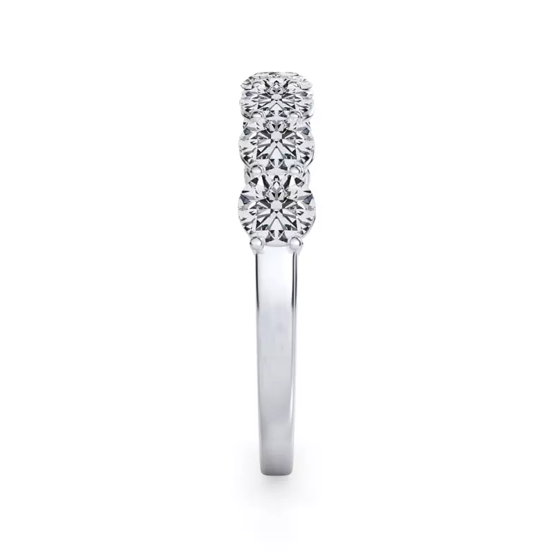 Platinum Classic Seven-Stone Round Lab Diamond Band (1.00ct. tw.)