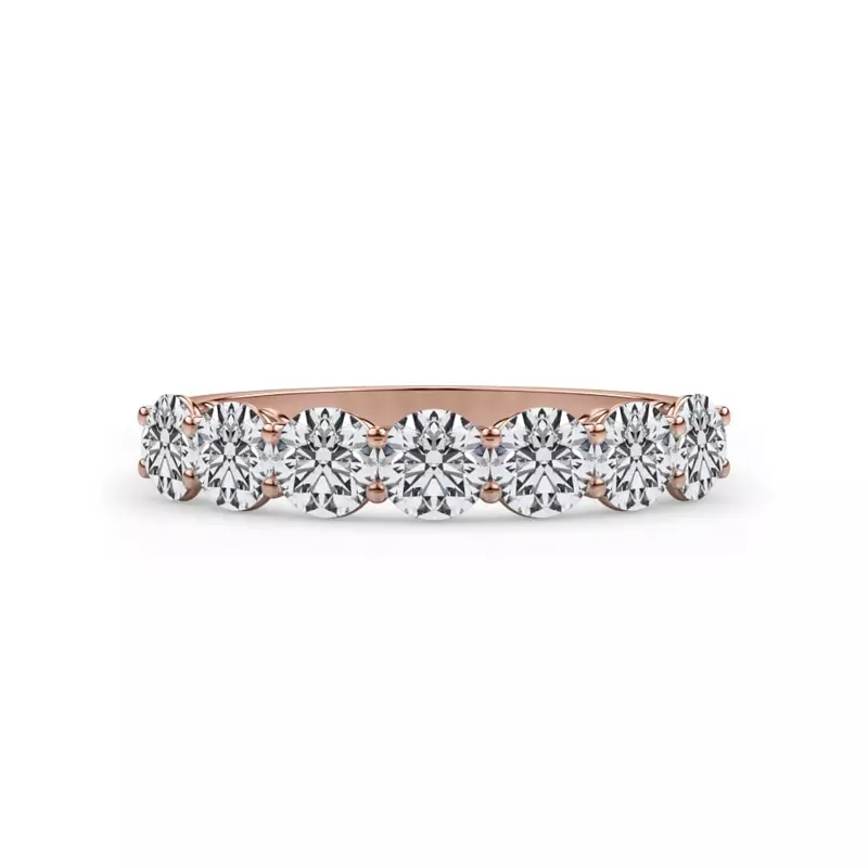18K Rose Gold Classic Seven-Stone Round Diamond Band (1.00ct. tw.)