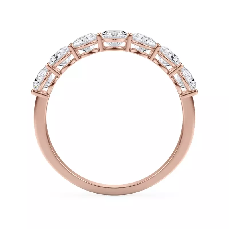18K Rose Gold Classic Seven-Stone Round Diamond Band (1.00ct. tw.)