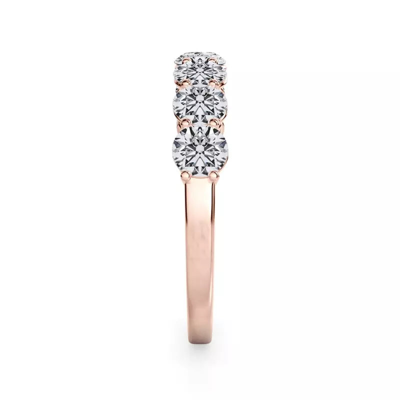 18K Rose Gold Classic Seven-Stone Round Diamond Band (1.00ct. tw.)