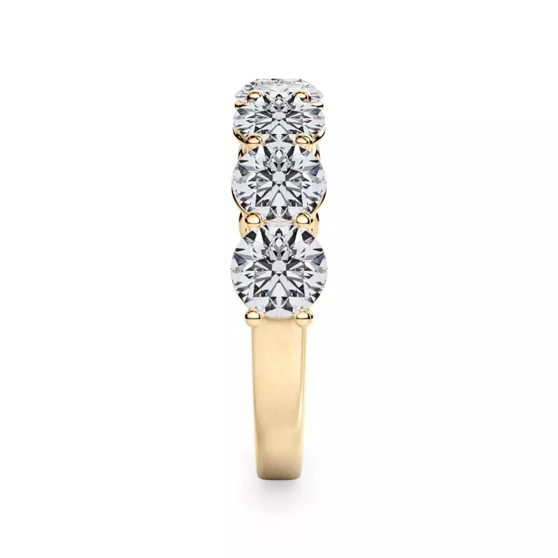 14K Yellow Gold Classic Seven-Stone Round Lab Diamond Band (2.10ct. tw.)