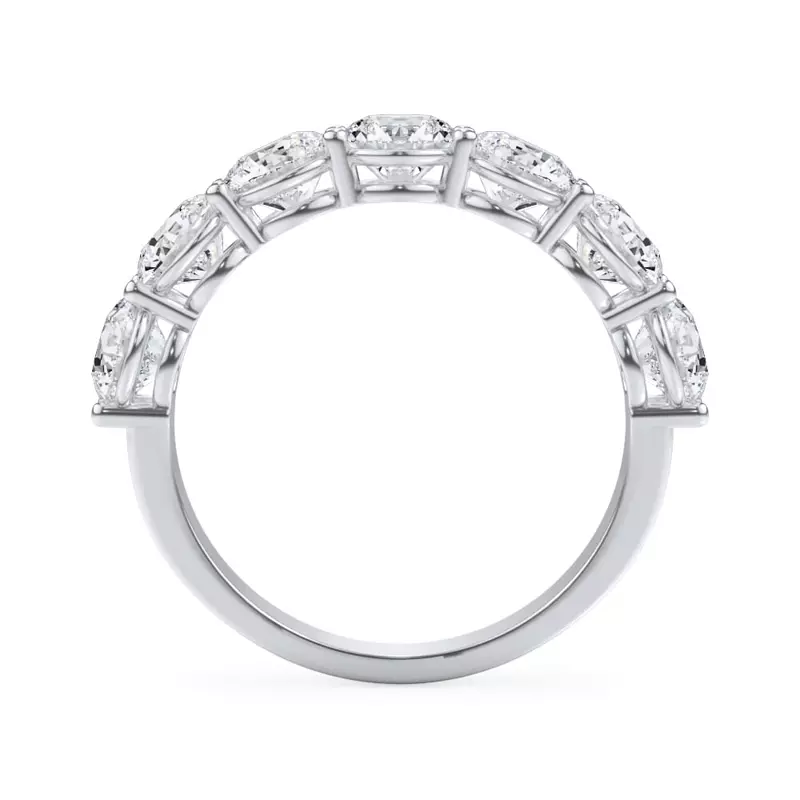 18K White Gold Classic Seven-Stone Round Lab Diamond Band (2.10ct. tw.)