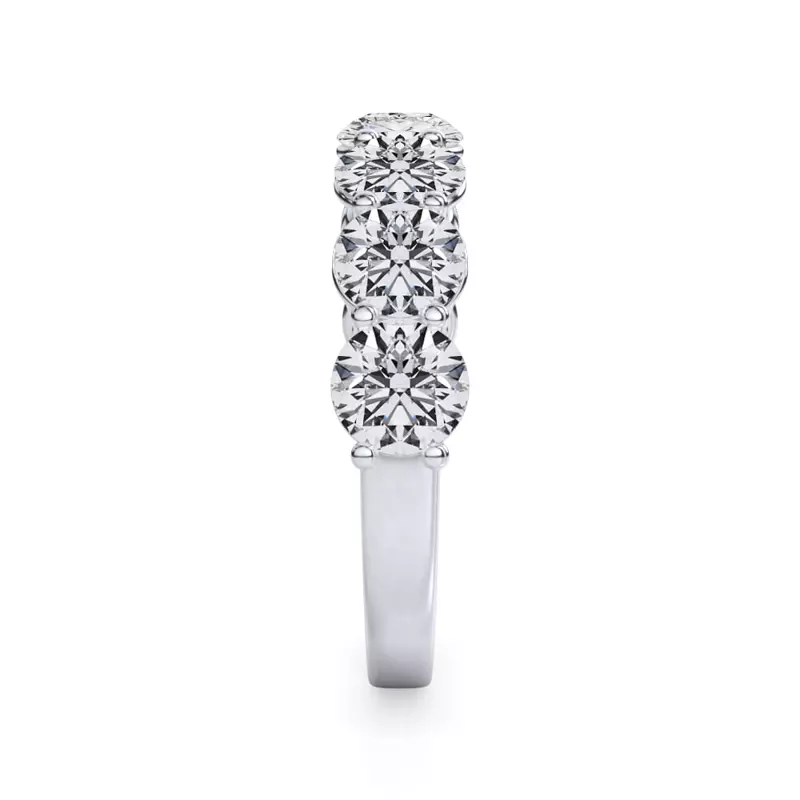 18K White Gold Classic Seven-Stone Round Lab Diamond Band (2.10ct. tw.)