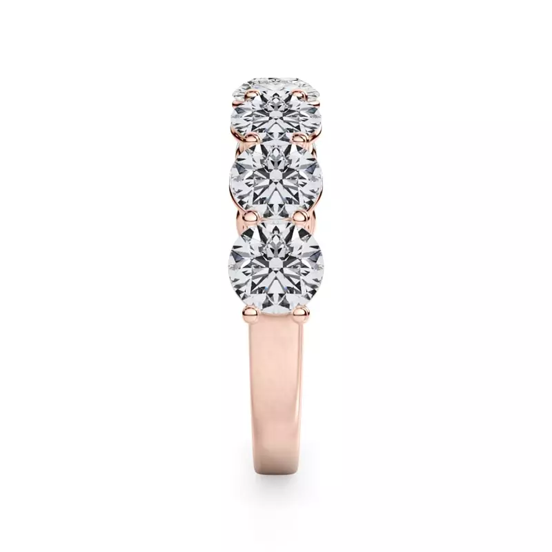 18K Rose Gold Classic Seven-Stone Round Diamond Band (2.10ct. tw.)