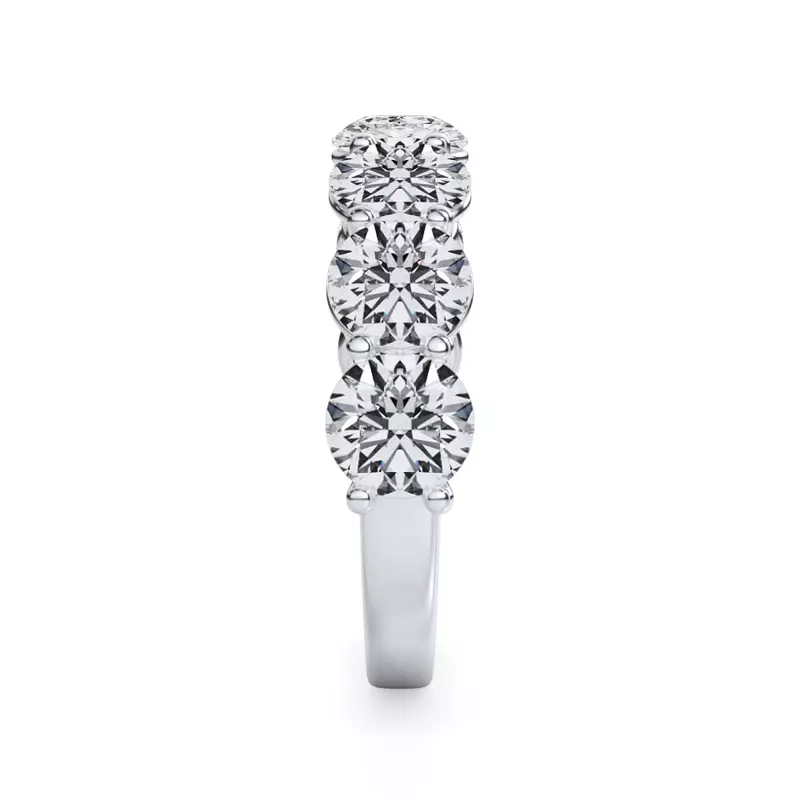 14K White Gold Classic Seven-Stone Round Lab Diamond Band (3.50ct. tw.)