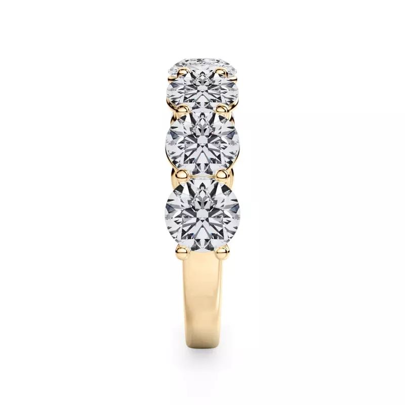 18K Yellow Gold Classic Seven-Stone Round Lab Diamond Band (3.50ct. tw.)