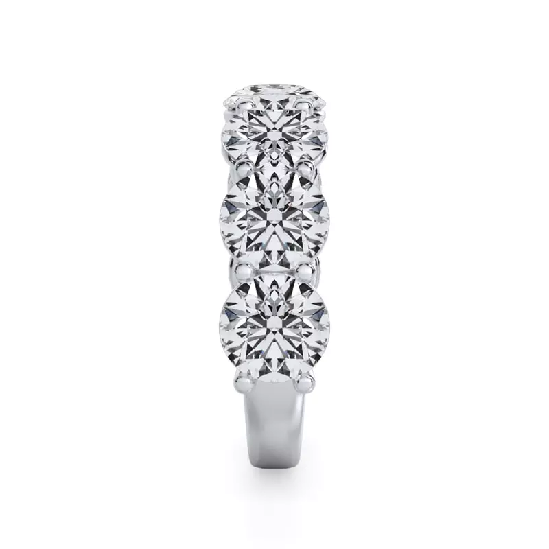 18K White Gold Classic Seven-Stone Round Lab Diamond Band (5.00ct. tw.)