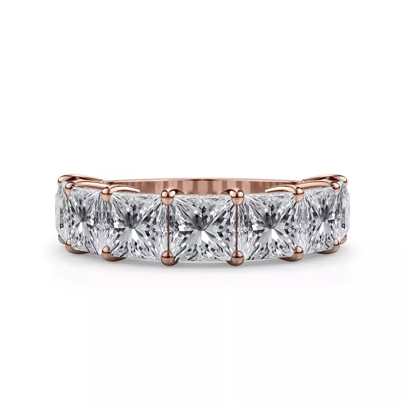Princess Cut Lab Diamond 7 Stone Ring (5.00 ct. tw.)