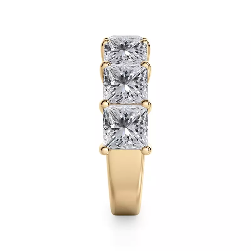 14K Yellow Gold Princess Cut Diamond 7 Stone Ring (5.00 ct. tw.)