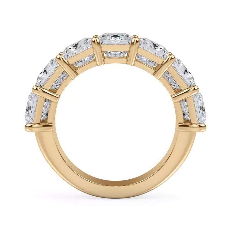 14K Yellow Gold Princess Cut Diamond 7 Stone Ring (5.00 ct. tw.)