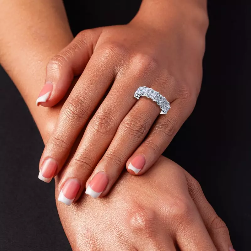 Platinum Princess Cut Diamond 7 Stone Ring (5.00 ct. tw.)