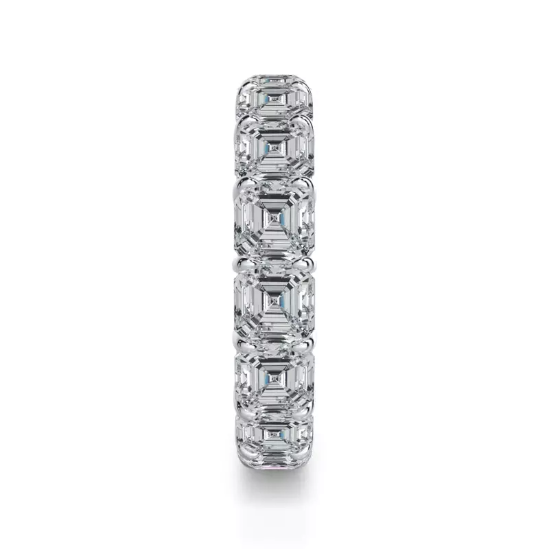 Platinum Asscher Cut Lab Diamond Eternity Ring (7.0 ct. tw.)