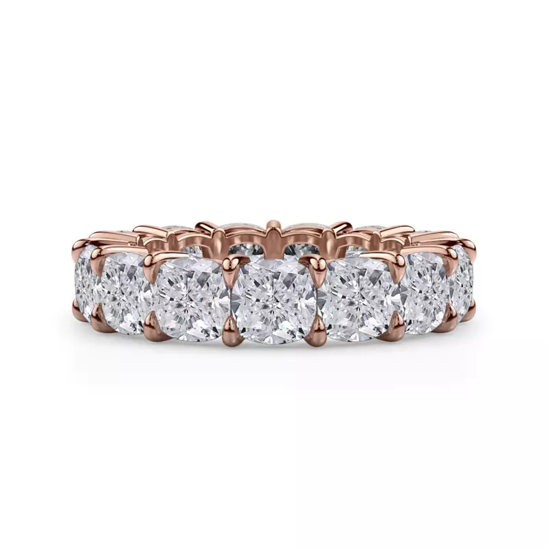 Cushion Cut Lab Diamond Eternity Ring (8.0 ct. tw.)