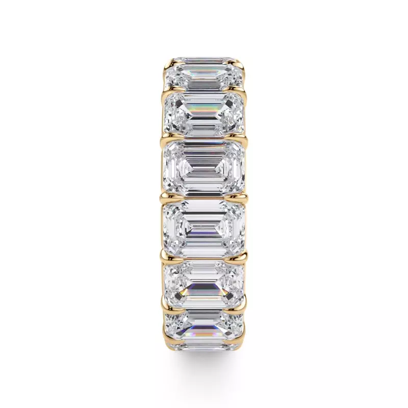 18K Yellow Gold Emerald Cut Diamond Eternity Ring (8.0 ct. tw.)
