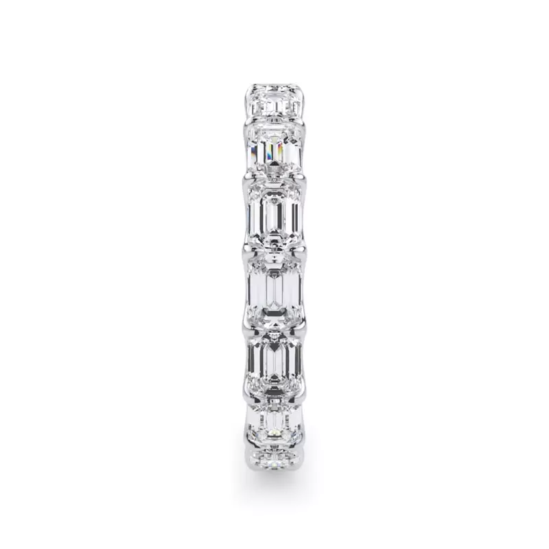 Platinum East-West Emerald-Cut Diamond U-Prong Eternity Ring (3.00ct. tw.)
