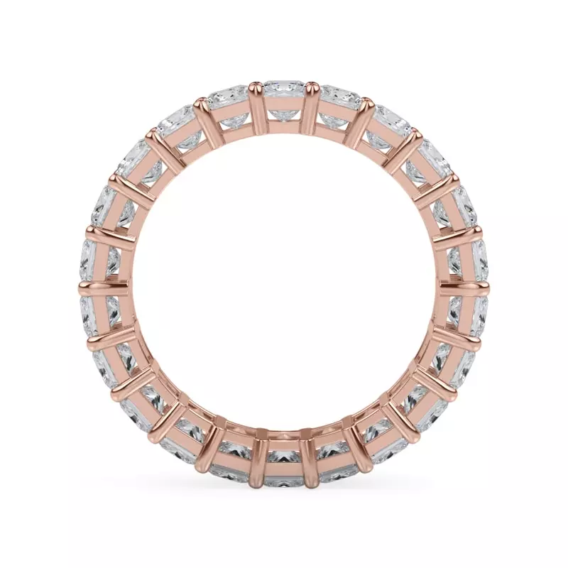 18K Rose Gold Princess Cut Lab Diamond Eternity Ring (6.0 ct. tw.)
