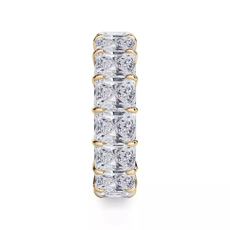 14K Yellow Gold Radiant Cut Lab Diamond Eternity Ring (8.0 ct. tw.)
