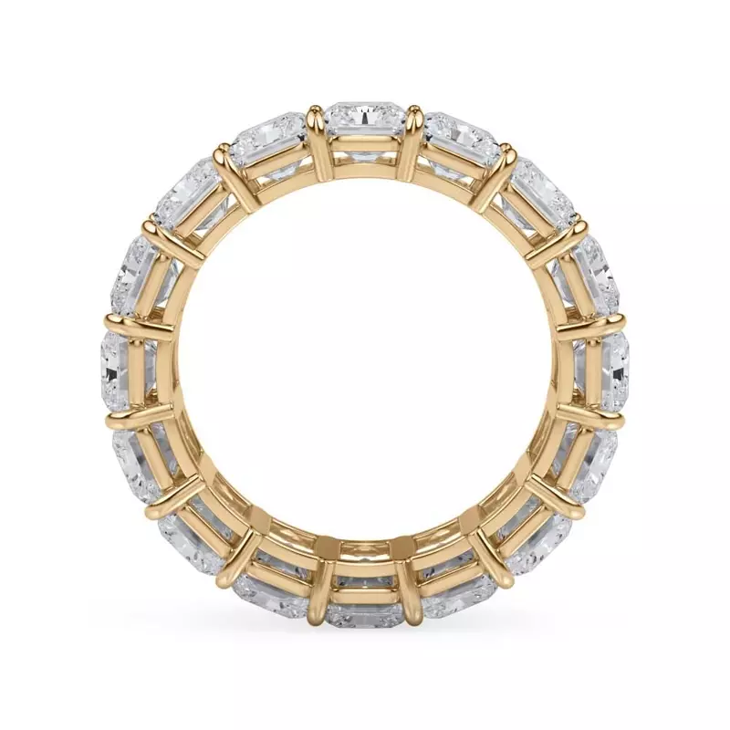 14K Yellow Gold Radiant Cut Lab Diamond Eternity Ring (8.0 ct. tw.)